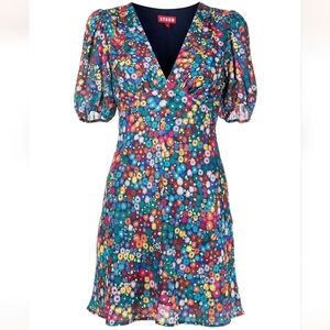 STAUD Milla floral-print mini dress